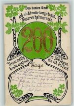 Noch 200 Tage - Art Jugendstil Reserve Prägedruck