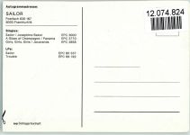 Sailor - Musikgruppe , Rückseite Musiktitel Rock / Pop