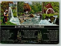 Liederkarte Es steht eine Mühle im Schwarzwäldertal Schwarzwaldmühle