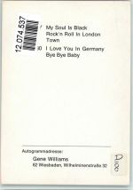 Gene Williams keine AK Rock / Pop