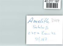 37194 W3417 Amelith FOTO KEINE AK Schloß