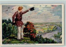 Volkslieder in Bildern Nr. 4 - Wanderer - Wohlfahrtskarte Kolonial Kriegerspende Kolonien