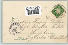 Mondschein in den Bergen - Bergdorf Serie "Aus Berg und Tal " 1901 AK Guggenberger, T.