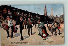 Schwäbische Eisenbahn , Serie 201 in 4 Bildern I. Serie Böttcher, H. Künstlerkarte