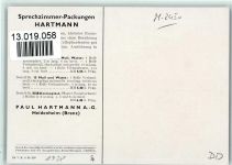 Sprechzimmer Packungen - Kosmoplast Hartmann - Pharma , Werbung Medizin