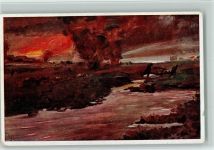 Nr. 441 Rotes Kreuz Kriegsfürsorgeamt WK I AK Nachtgefecht Kriegsfürsorgeamt Künstlerkarte
