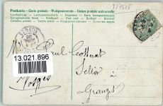 Eine Angel oben im Wasser, die Fische verstecken sich 1903 AK Fisch