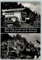 Berchtesgaden , Haus vor und nach der Zerstörung von Hitler WK II Obersalzberg