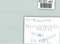 37691 W3474 Derental FOTO KEINE AK Fürstenbergerstraße