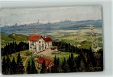 W7847 Badenweiler Hotel Hochblauen bei Badenweiler 1918 AK Moralt, W. Künstlerkarte