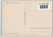 Altes Schwarzwaldhaus , Pferdegespann mit Holz beladen , Bauern Moralt, W. Künstlerkarte