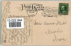 Nr. 208 - Truthahn mit Amor 1909 AK Thanksgiving Prägedruck