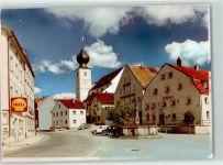 94239 W8375 Ruhmannsfelden FOTO KEINE AK Tankstelle Shell Rathaus