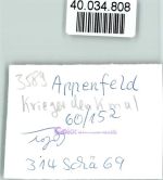 34593 W3589 Appenfeld FOTO KEINE AK Kriegerdenkmal