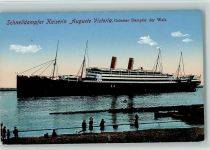 Kaiserin Auguste Victoria 1912 AK Dampfer Auguste Victoria / Dampfer Viktoria