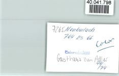 75385 W7265 Neubulach FOTO KEINE AK Gasthaus Adler