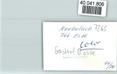 75385 W7265 Neubulach FOTO KEINE AK Gasthof Rössle