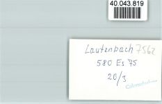 76593 W7562 Lautenbach , Murgtal FOTO KEINE AK Ortsansicht