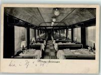 Mitropa Innenansicht 1925 AK Speisewagen