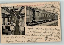 Innenansicht und Wagon 1913 AK Speisewagen