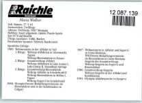 Maria Walliser bei der Abfahrt und Original Autogramm Ski