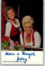 Maria und Margot Hellwig Original Autogramm Schlagersänger