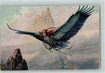 Die Phantasie - Metamorphose , Frau als Adler Solomko, S. Künstlerkarte