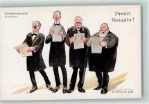 BRW Nr. 346 Gesangsvereinsquartett - Neujahr Ständchen Gareis, F. Künstlerkarte
