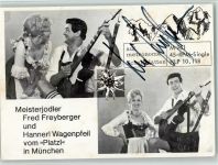 Fred Freyberger - Meisterjodler - Original Autogramm Musiker