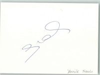 Yanik Noah , ohne Bild Original Autogramm Tennis