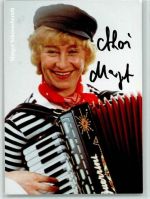 Margot Schöneberndt mit Akkordeon - Original Autogramm Schlagersänger