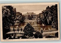 Zool. Garten Frankfurt - Restaurantion, Brücke 1925 AK Zoo