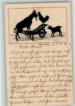 Ziege, Huhn und Lamm 1915 AK Krause-Carus, A.