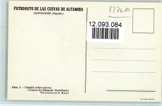 Nr. 5 Caballo sobre cierva - Policromia de H. Breuil - Patronato de las Cuevas de Altamira Dinosaurier Künstlerkarte