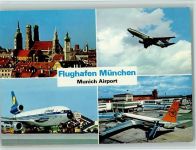 ca 1981 AK 4 versch. Abbildungen, Lufthansa Flughafen