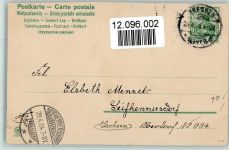 Neujahr - Schweine, Schmied fertigt Hufeisen - Stempelflecken 1904 AK Schmied