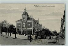 42489 W5603 Wülfrath 1912 - Post mit Kriegerdenkmal Straßenbahn