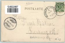 88512 W7947 Mengen , Württ 1900 Lithographie Hotel Baier Spital Bahnhof und Restauration R. Sigerist