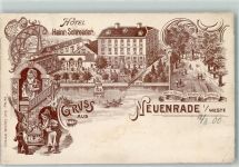 58809 W5982 Neuenrade Gebrauchsspuren Hotel Heinr. Schroeder Zwerge Weinfass Wall mit Kaiser Wilhelm-Denkmal