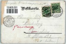 W5000 Köln, unsortiert Mondschein Lithographie Ort lt. Stempel Karneval 1900 Gebrauchsspuren