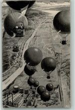 Zürich Ballon Wettfliegen AK Gordon-Bennett-Rennen 1909 Gebrauchsspuren