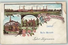 Siegersdorf Zebrzydowa 1901 Gebrauchsspuren Gruss aus Lithographie Bewahrungsanstalt für Kleinkinder , Industrie AK