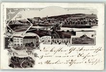 92660 W8482 Neustadt a.d.Waldnaab 1899 Lithographie Glashütte S. Felix Parkstein Schloss St. Anna-Mühlberg