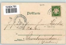 85560 W8017 Ebersberg , Oberbay 1900 Lithographie Marktplatz Sommer-Keller See