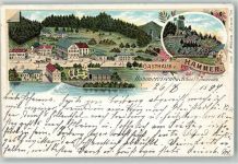 78166 W7710 Hammereisenbach 1897 Lithographie Gasthaus Zum Hammer Ruine Urach