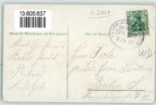 15859 O1233 Storkow , Mark 1907 Lithographie Wilhelmstraße Postamt Marktplatz