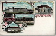 80331 W8000 Nymphenburg Lithographie Institut Josefshaus Wandelhalle Engelhaus