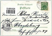 29690 W3033 Schwarmstedt 1899 Gebrauchsspuren Kaiserl. Postamt Kirche Marktplatz Villa Lithographie
