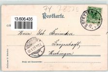 72379 W7457 Burg Hohenzollern , Gem Bisingen 1899 - Gasthaus Zum Adler Carl Sieger Altes Kloster Friedhof Stetten