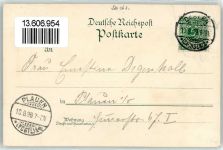 04774 O7262 Dahlen , Sachs 1899 Lithographie Kirche Rathaus Bahnhof Herrschaftl. Schloss